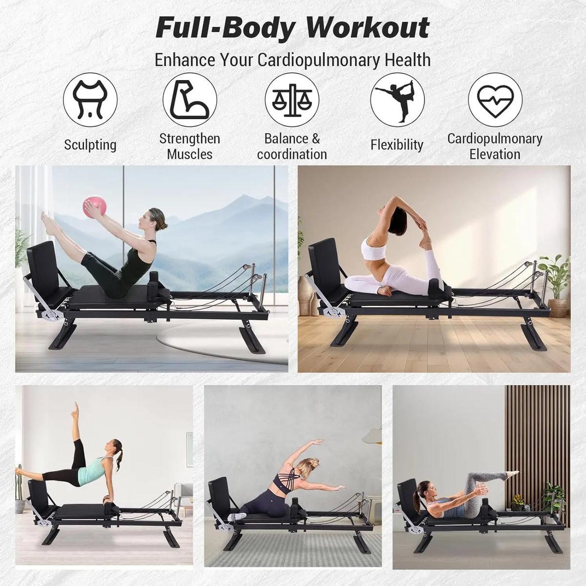 FavorFit Pro Reformer — Full Studio Pilates at Home