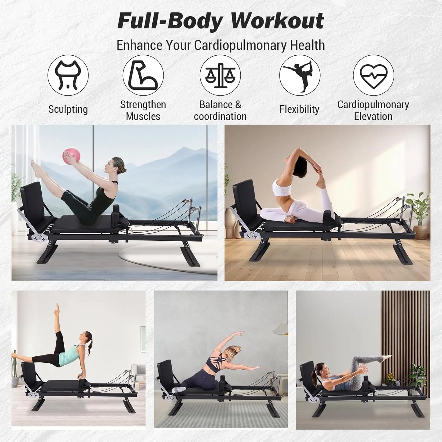 FavorFit Pro Reformer — Full Studio Pilates at Home